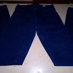 A Pair of Blue Super Skinny Arizona Jeans in a Size 0